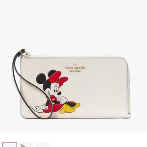 Kate Spade Disney X Kate Spade New York Minnie Medium L-Zip Wristlet